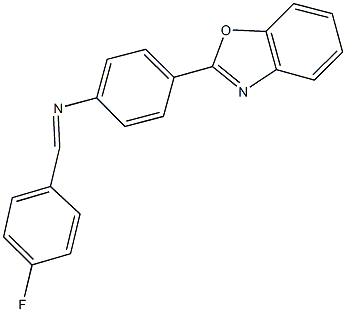 4-(1,3-benzoxazol-2-yl)-N-(4-fluorobenzylidene)aniline Struktur