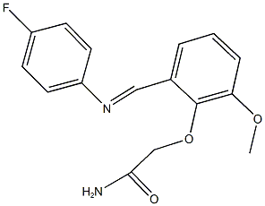 2-(2-{[(4-fluorophenyl)imino]methyl}-6-methoxyphenoxy)acetamide Struktur