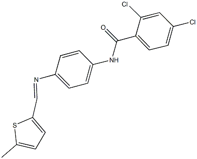 2,4-dichloro-N-(4-{[(5-methyl-2-thienyl)methylene]amino}phenyl)benzamide Struktur