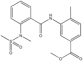 methyl 4-methyl-3-({2-[methyl(methylsulfonyl)amino]benzoyl}amino)benzoate Struktur