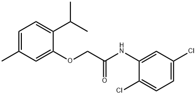 N-(2,5-dichlorophenyl)-2-(2-isopropyl-5-methylphenoxy)acetamide Struktur