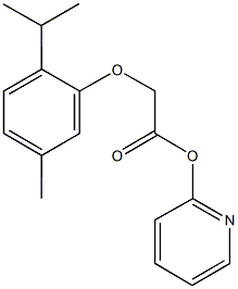 2-pyridinyl (2-isopropyl-5-methylphenoxy)acetate Struktur