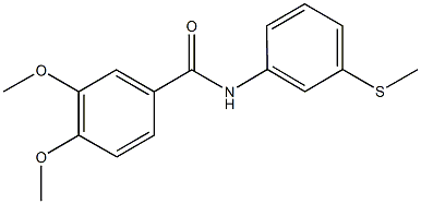 3,4-dimethoxy-N-[3-(methylsulfanyl)phenyl]benzamide Struktur