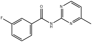 3-fluoro-N-(4-methyl-2-pyrimidinyl)benzamide Struktur