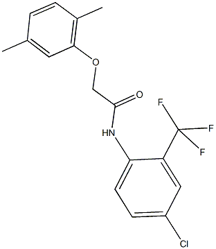 N-[4-chloro-2-(trifluoromethyl)phenyl]-2-(2,5-dimethylphenoxy)acetamide Struktur