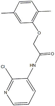 N-(2-chloro-3-pyridinyl)-2-(2,5-dimethylphenoxy)acetamide Struktur