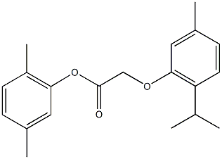 2,5-dimethylphenyl (2-isopropyl-5-methylphenoxy)acetate Struktur