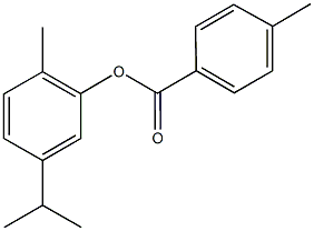 5-isopropyl-2-methylphenyl 4-methylbenzoate Struktur