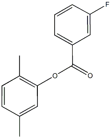 2,5-dimethylphenyl 3-fluorobenzoate Struktur