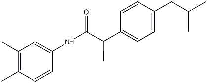 N-(3,4-dimethylphenyl)-2-(4-isobutylphenyl)propanamide Struktur