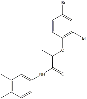 2-(2,4-dibromophenoxy)-N-(3,4-dimethylphenyl)propanamide Struktur