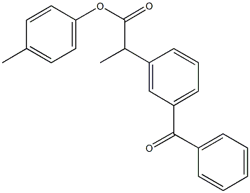 4-methylphenyl2-(3-benzoylphenyl)propanoate Struktur