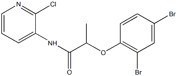 N-(2-chloro-3-pyridinyl)-2-(2,4-dibromophenoxy)propanamide Struktur