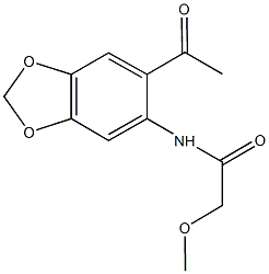 N-(6-acetyl-1,3-benzodioxol-5-yl)-2-methoxyacetamide Struktur