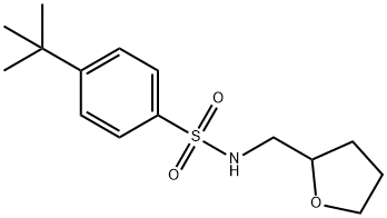 4-tert-butyl-N-(tetrahydro-2-furanylmethyl)benzenesulfonamide Struktur