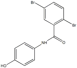 2,5-dibromo-N-(4-hydroxyphenyl)benzamide Struktur