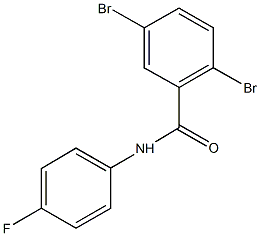 2,5-dibromo-N-(4-fluorophenyl)benzamide Struktur