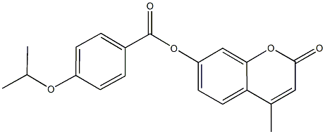 4-methyl-2-oxo-2H-chromen-7-yl 4-isopropoxybenzoate Struktur