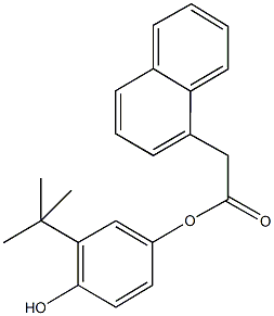 3-tert-butyl-4-hydroxyphenyl1-naphthylacetate Struktur