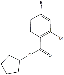 cyclopentyl 2,4-dibromobenzoate Struktur