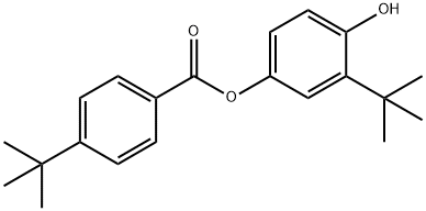 3-tert-butyl-4-hydroxyphenyl 4-tert-butylbenzoate Struktur