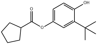 3-tert-butyl-4-hydroxyphenylcyclopentanecarboxylate Struktur