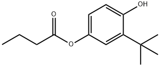 3-tert-butyl-4-hydroxyphenyl butyrate Struktur