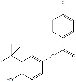 3-tert-butyl-4-hydroxyphenyl 4-chlorobenzoate Struktur