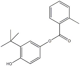 3-tert-butyl-4-hydroxyphenyl 2-methylbenzoate Struktur