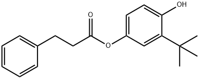 3-tert-butyl-4-hydroxyphenyl 3-phenylpropanoate Struktur