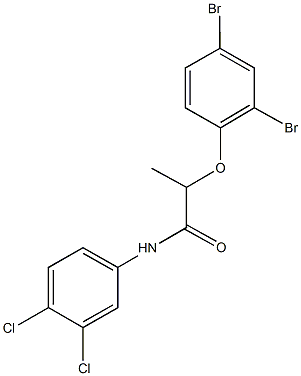 2-(2,4-dibromophenoxy)-N-(3,4-dichlorophenyl)propanamide Struktur