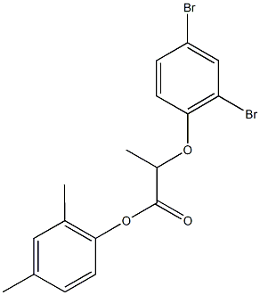 2,4-dimethylphenyl 2-(2,4-dibromophenoxy)propanoate Struktur