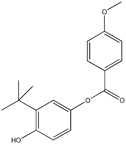 3-tert-butyl-4-hydroxyphenyl 4-methoxybenzoate Struktur