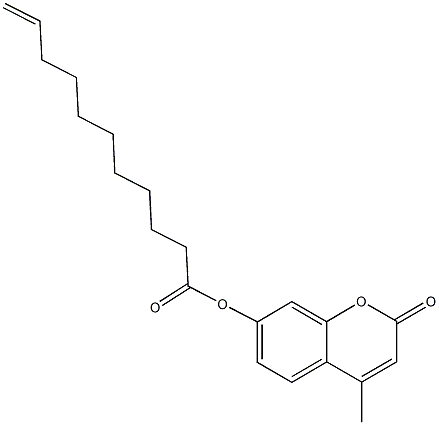 4-methyl-2-oxo-2H-chromen-7-yl 10-undecenoate Struktur