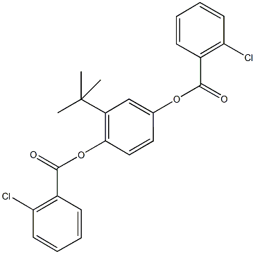 2-tert-butyl-4-[(2-chlorobenzoyl)oxy]phenyl 2-chlorobenzoate Struktur