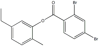 5-ethyl-2-methylphenyl2,4-dibromobenzoate Struktur