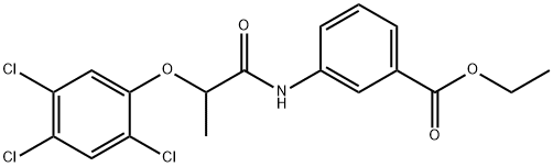 ethyl 3-{[2-(2,4,5-trichlorophenoxy)propanoyl]amino}benzoate Struktur