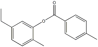 5-ethyl-2-methylphenyl 4-methylbenzoate Struktur