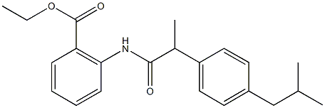 ethyl 2-{[2-(4-isobutylphenyl)propanoyl]amino}benzoate Struktur