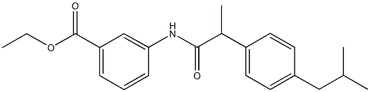 ethyl 3-{[2-(4-isobutylphenyl)propanoyl]amino}benzoate Struktur