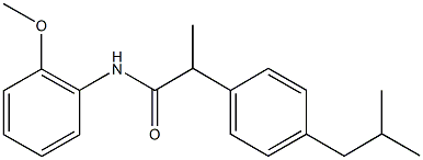 2-(4-isobutylphenyl)-N-(2-methoxyphenyl)propanamide Struktur