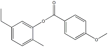 5-ethyl-2-methylphenyl 4-methoxybenzoate Struktur