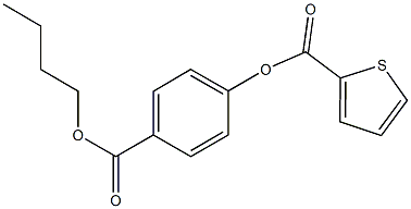 4-(butoxycarbonyl)phenyl 2-thiophenecarboxylate Struktur