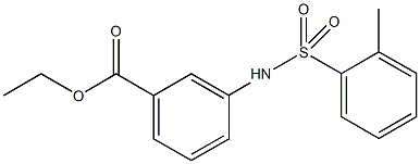 ethyl 3-{[(2-methylphenyl)sulfonyl]amino}benzoate Struktur