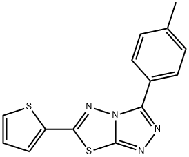 3-(4-methylphenyl)-6-(2-thienyl)[1,2,4]triazolo[3,4-b][1,3,4]thiadiazole Struktur