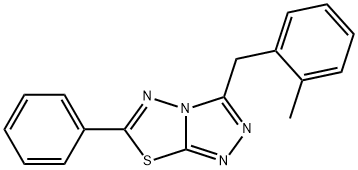 3-(2-methylbenzyl)-6-phenyl[1,2,4]triazolo[3,4-b][1,3,4]thiadiazole Struktur