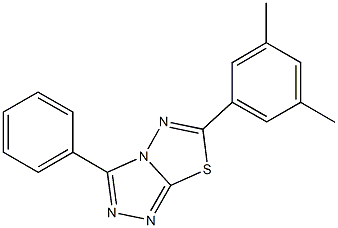 6-(3,5-dimethylphenyl)-3-phenyl[1,2,4]triazolo[3,4-b][1,3,4]thiadiazole Struktur