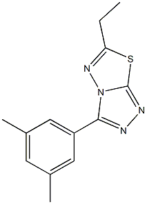 3-(3,5-dimethylphenyl)-6-ethyl[1,2,4]triazolo[3,4-b][1,3,4]thiadiazole Struktur