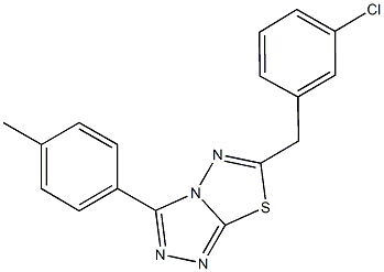 6-(3-chlorobenzyl)-3-(4-methylphenyl)[1,2,4]triazolo[3,4-b][1,3,4]thiadiazole Struktur