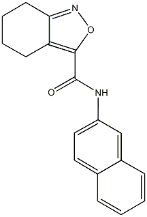 N-(2-naphthyl)-4,5,6,7-tetrahydro-2,1-benzisoxazole-3-carboxamide Struktur